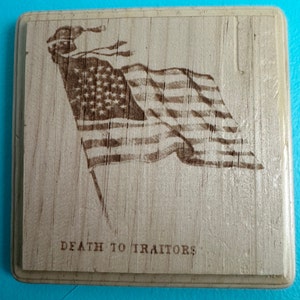 Death to Traitors Civil War Art Engraving