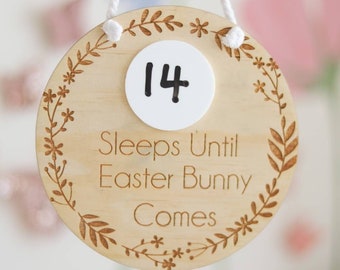 Easter Countdown, Easter Plaque, Personalized Easter Plaque, Easter