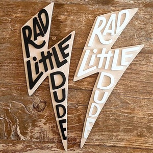 Rad Little Dude | Kids Room Decor | Retro Vibes | Wall Hanging | Wood Sign