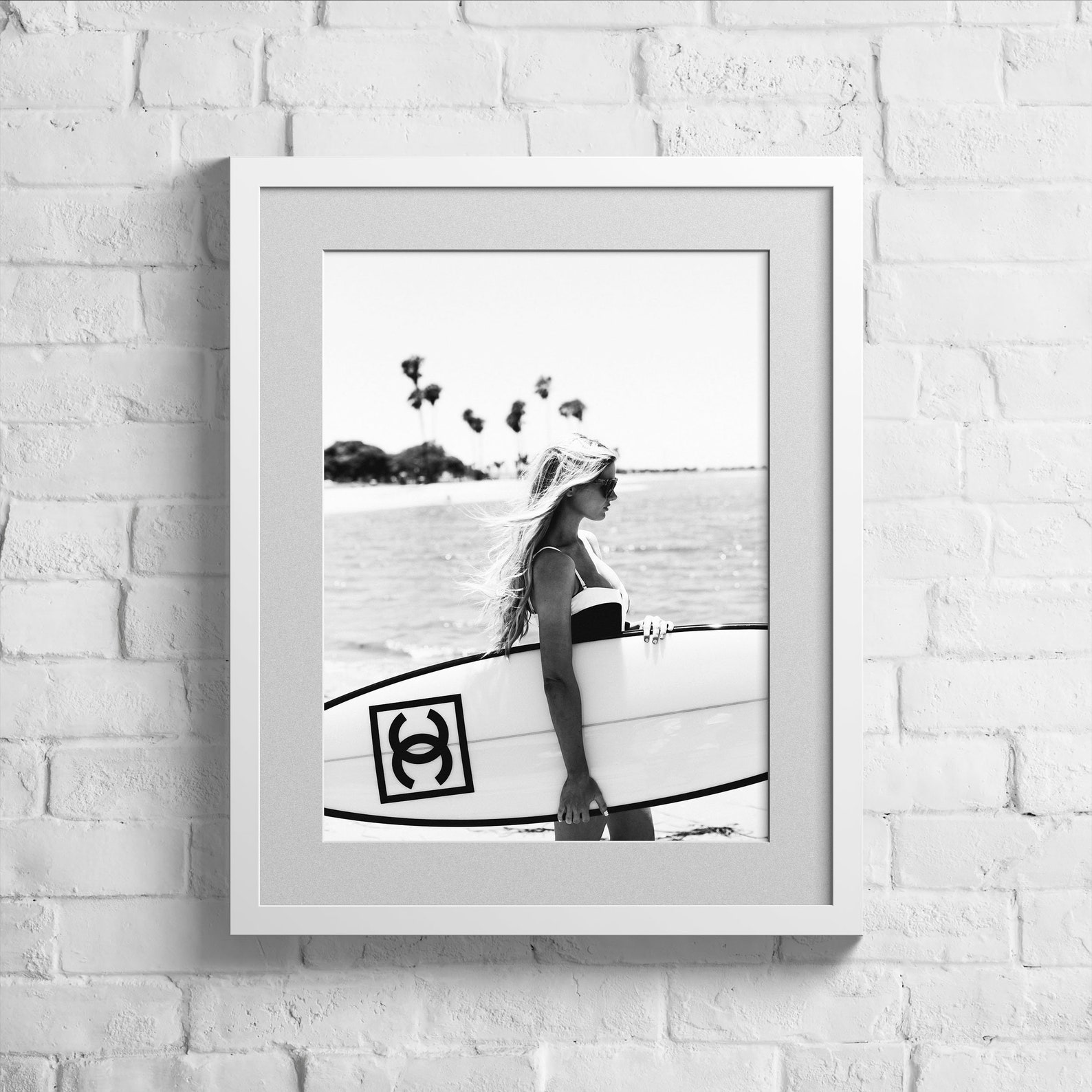 Chanel Surf Print Coco Chanel wall art Coco Chanel Print Etsy
