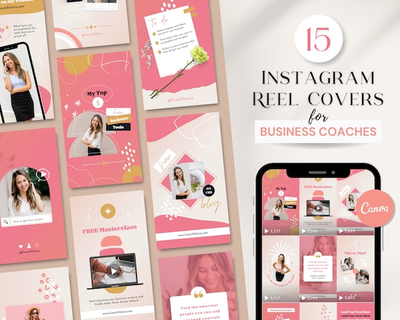 15 Instagram Reel Cover Templates, Canva Coaching Instagram Templates for  Business Coach, Aesthetic Instagram Engagement, Pink Instagram BC2 -   Canada