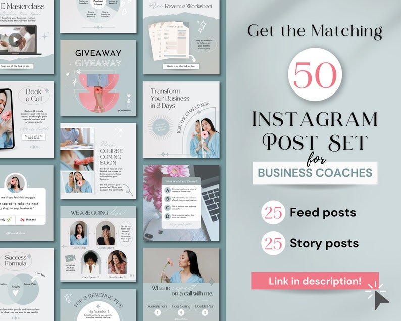 Instagram Carousel Template for Business Coaches Business - Etsy