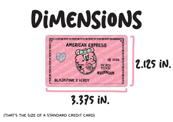 Blackpink X Verdy Pop-up AMEX Credit Card Sticker FANMADE - Etsy