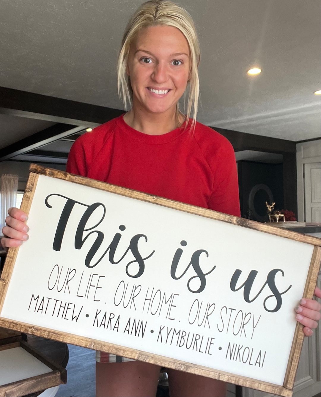 This is Us - Family Sign With Names - This is Us Our Life Out Home Our ...