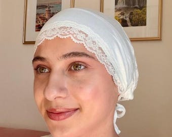 Lace Undercap | Tie Back Non Slip Undercap for Hijab
