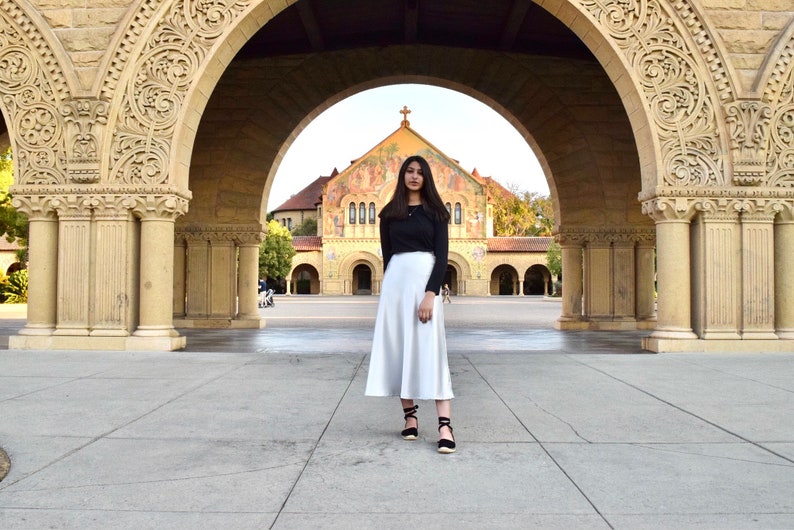 Satin Slip Skirt  Satin Skirt  Silk Midi Skirt  Silk Slip image 5