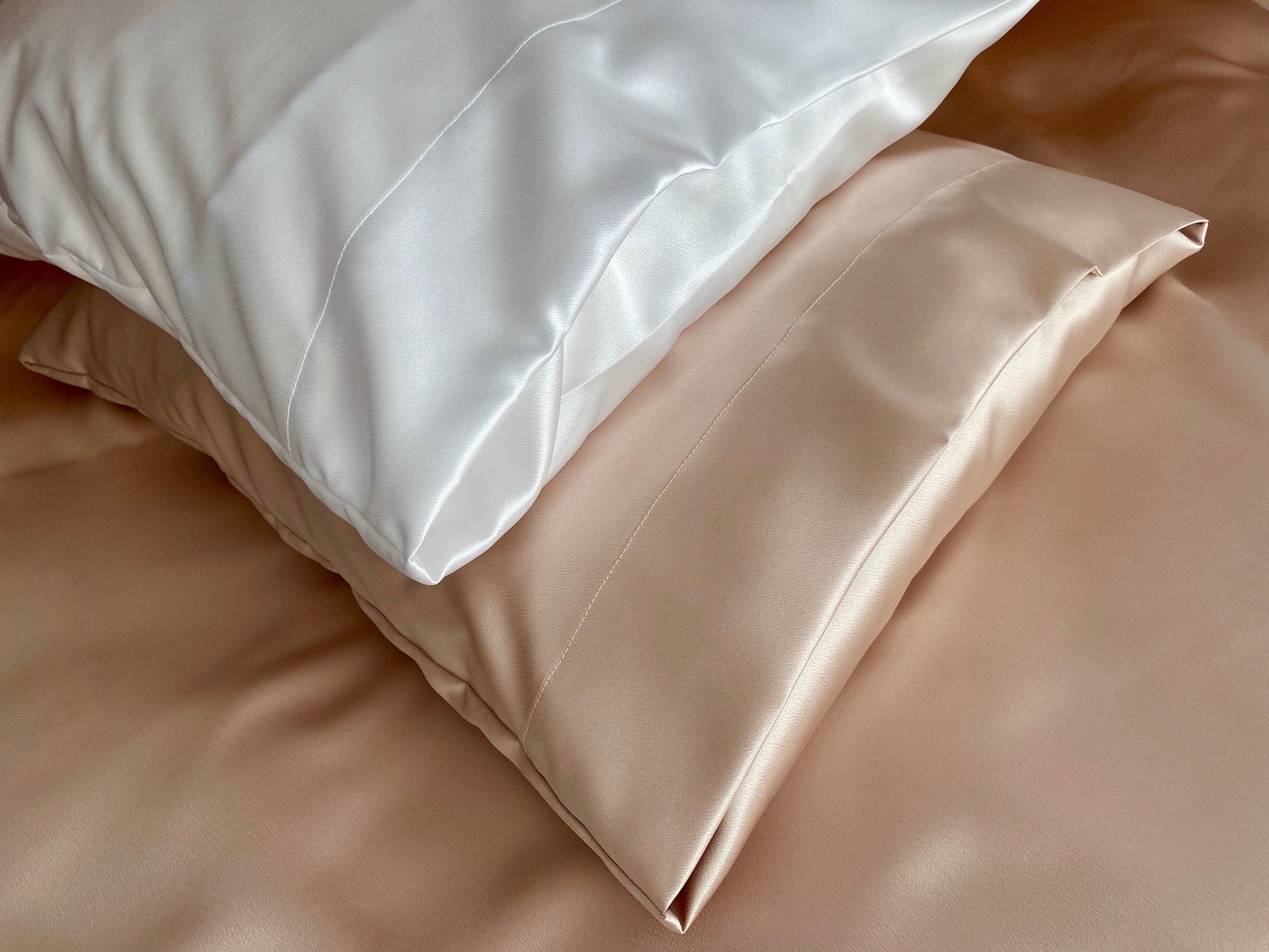 Satin Pillowcase Satin Pillowcover Silk Pillowcase Silk Etsy