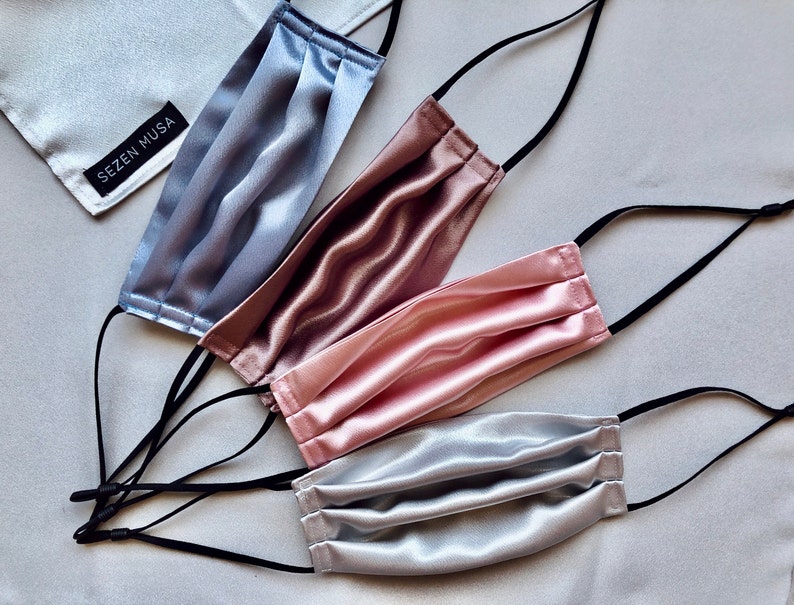 Satin Face Mask Adjustable Satin Face Mask Pack Satin Mask Etsy