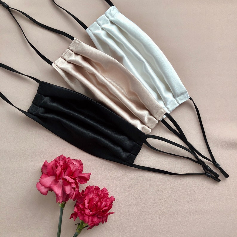 Satin Face Mask Adjustable Satin Face Mask Pack Satin Mask Etsy