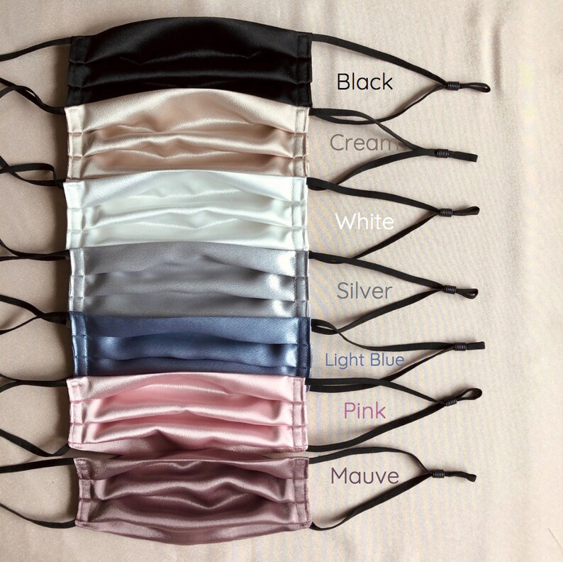 Satin Face Mask Adjustable Satin Face Mask Pack Satin Mask Etsy