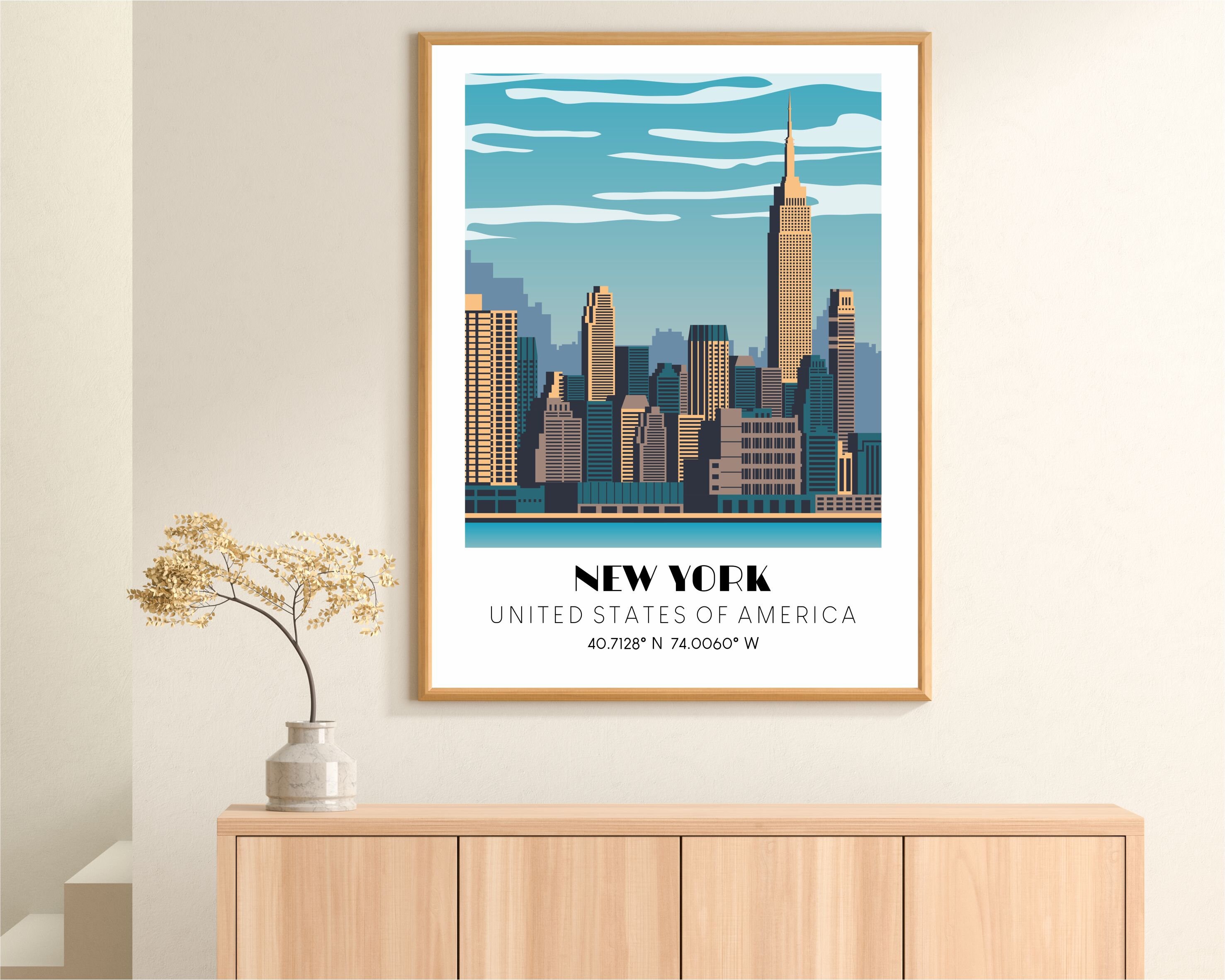 New York Print Travel Print New York Poster Location | Etsy