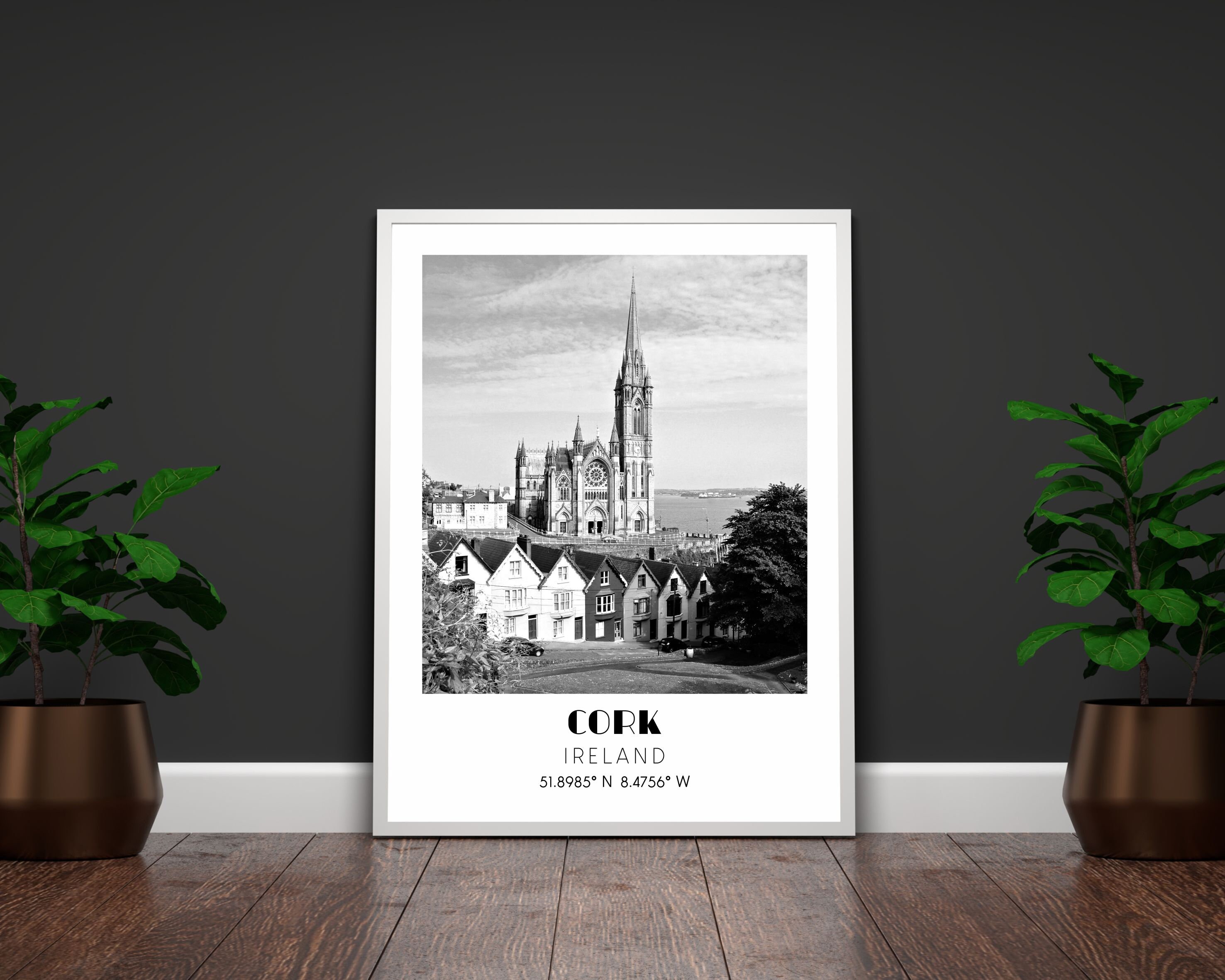 Cork Print Cork Poster Travel Print Coordinates Landmark Etsy