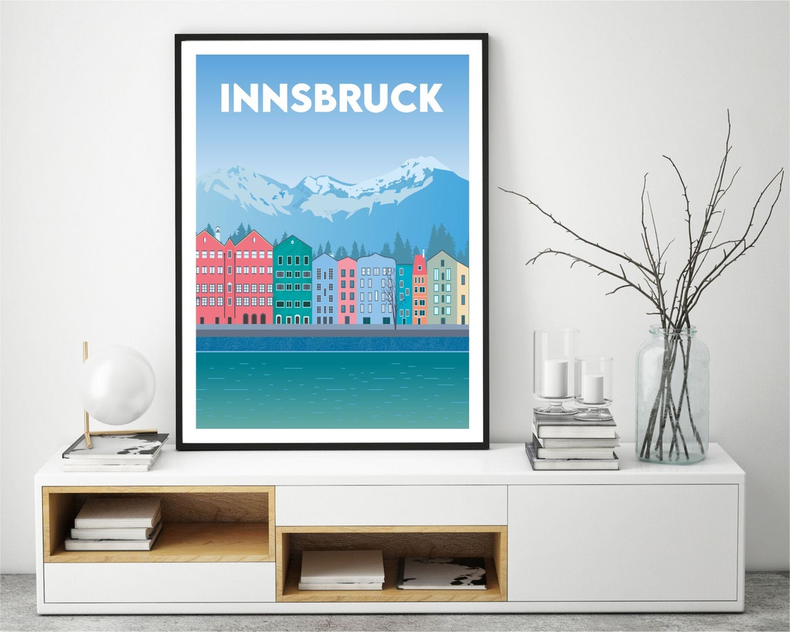 Innsbruck Print Innsbruck Poster Austria Artwork Print | Etsy