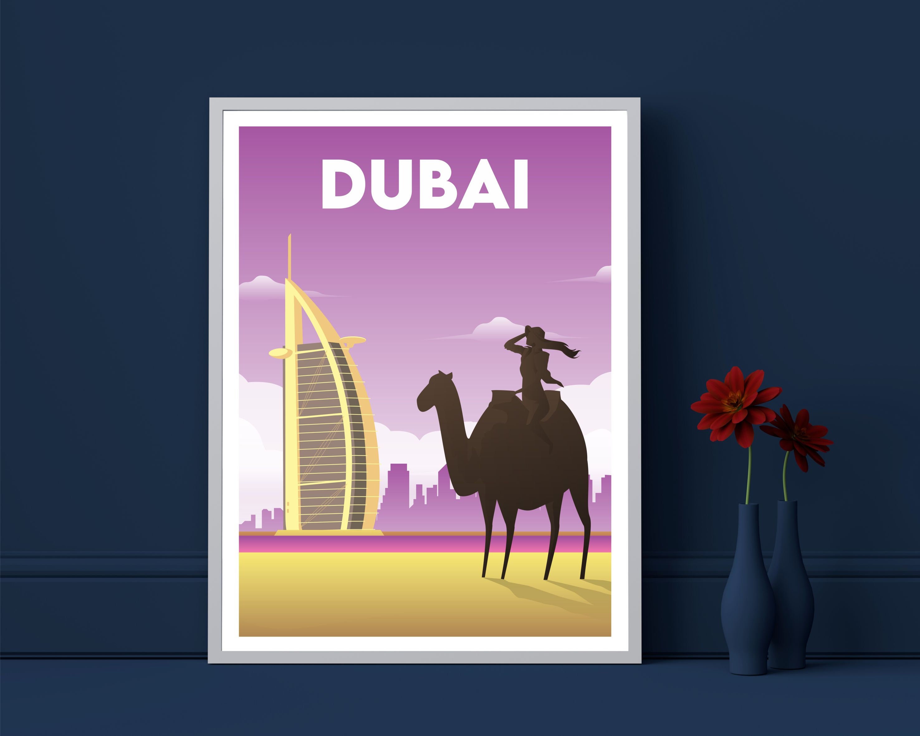 Dubai Print Dubai Poster Travel Poster Artwork Print Etsy