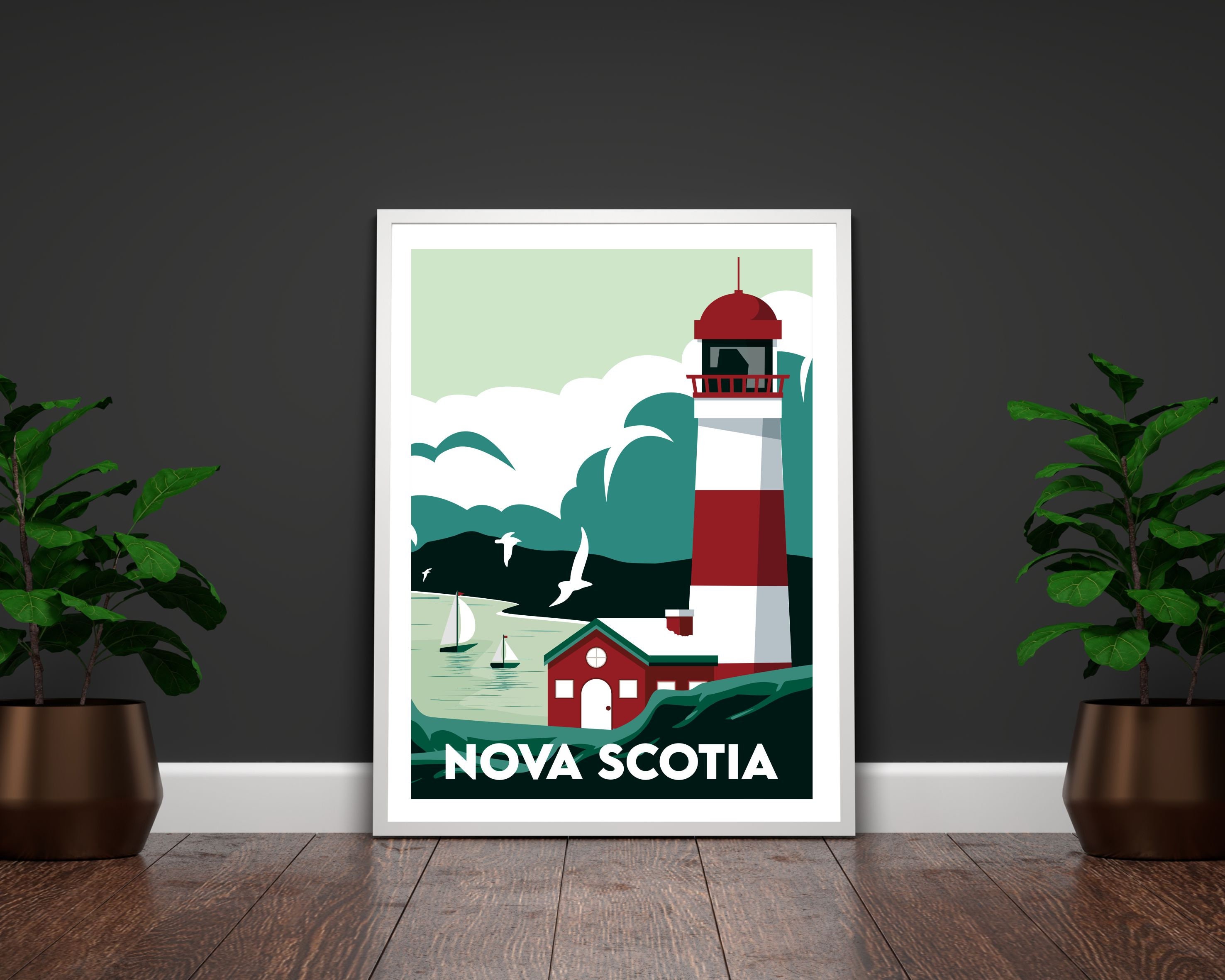 Nova Scotia Print Travel Print Nova Scotia Poster Travel Etsy