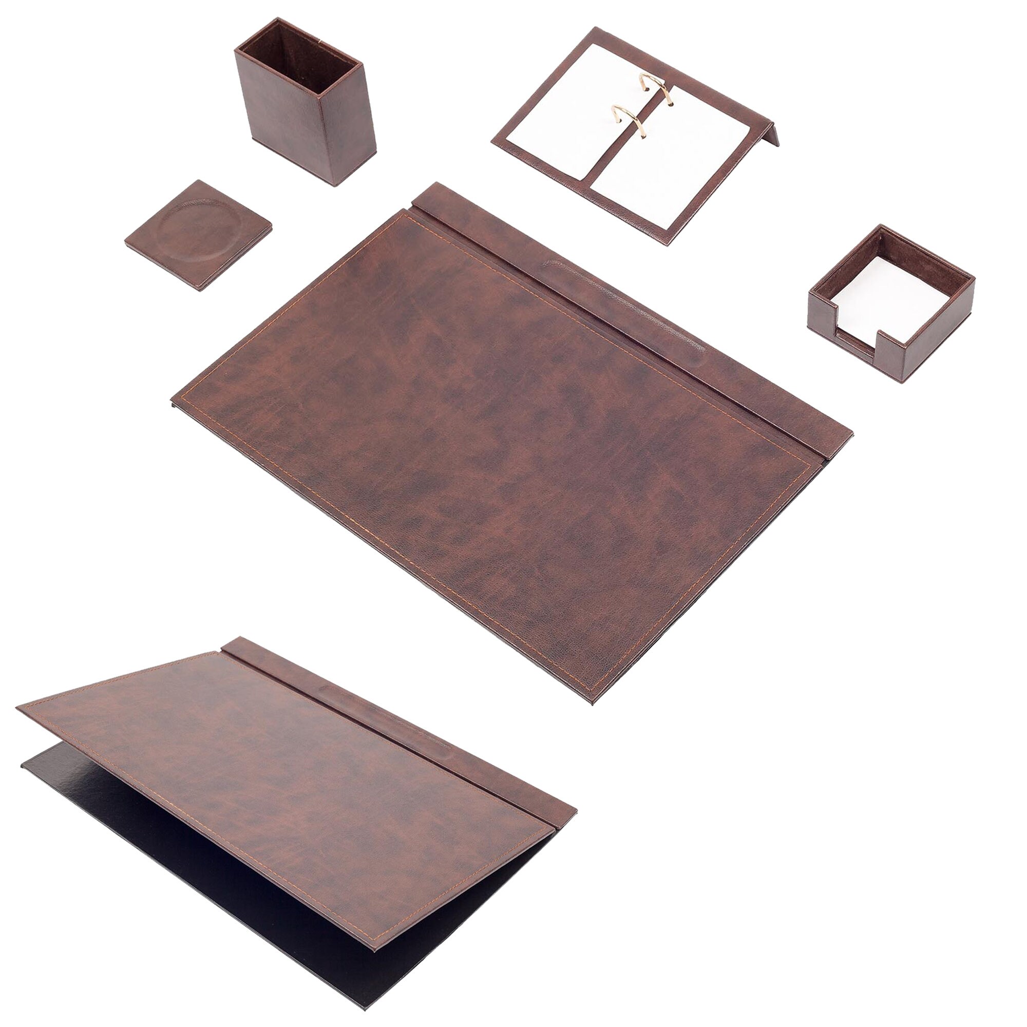 Leather Desk Set5 Accessoriesdesk Organizeroffice Desk Etsy UK