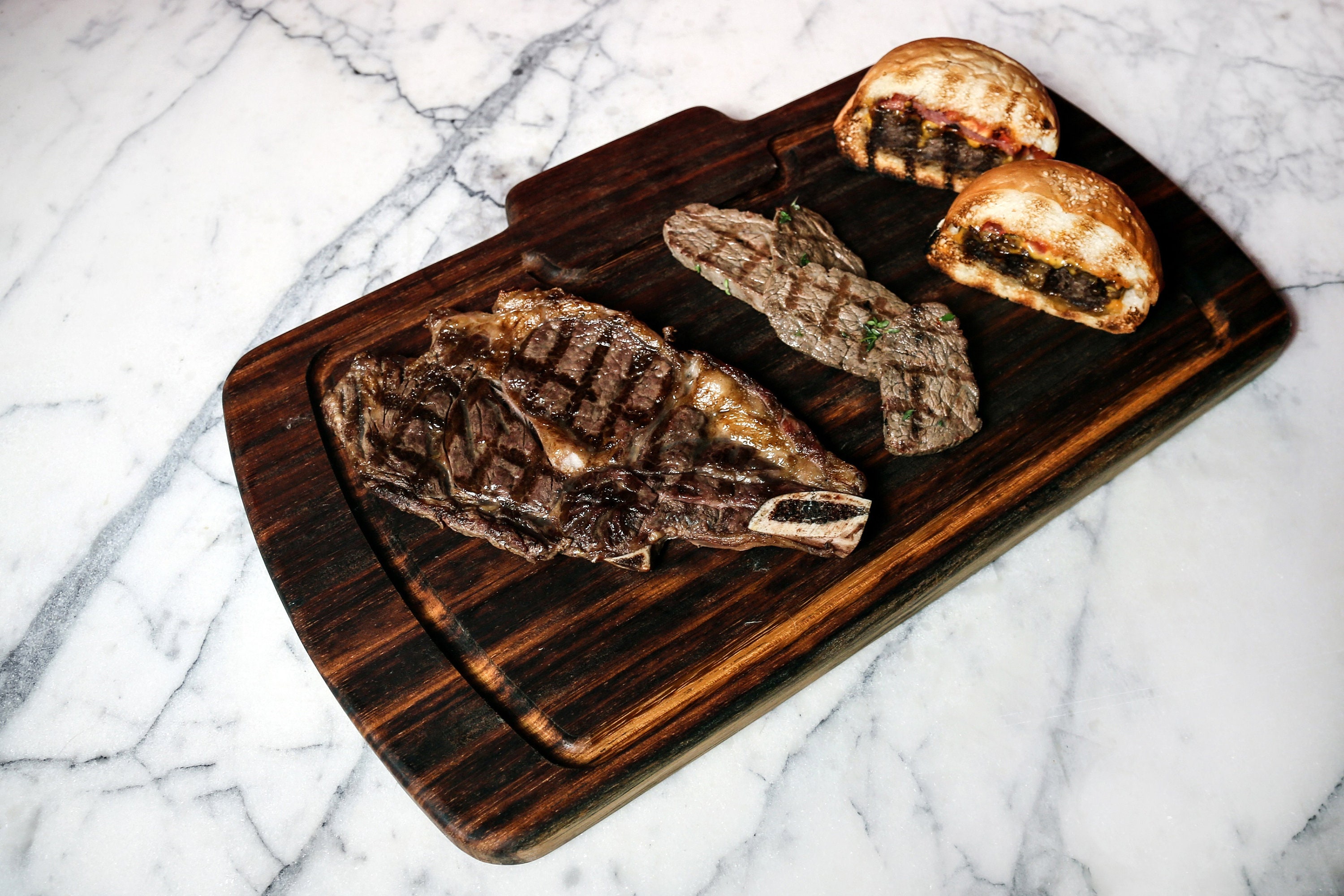 Wooden Steak Serving Plate Cutting Chopping Board Dinner Etsy UK
