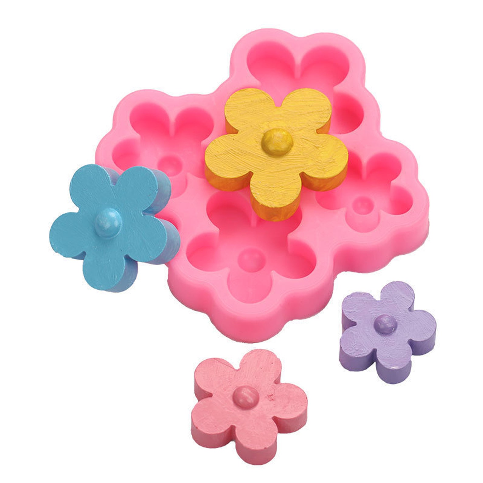 Flower silicone mold decor for fondant chocolate cake baking Etsy