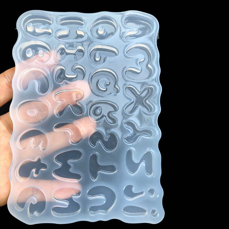 3D silicone mold resin clay cute alphabet letters mold decor Etsy
