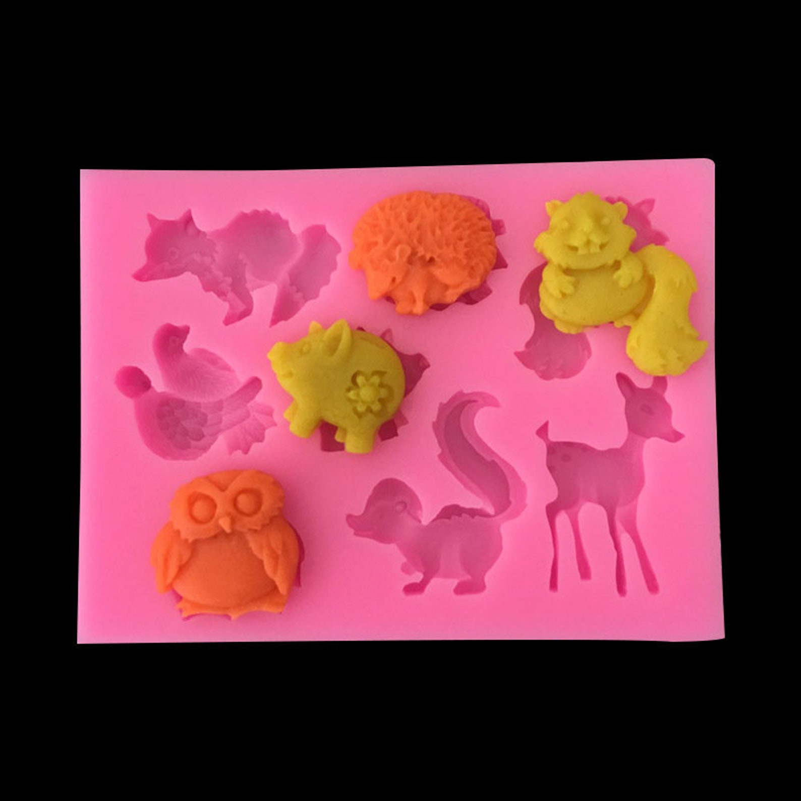 Silicone mold resin clay animals mold decor for chocolate cake Etsy