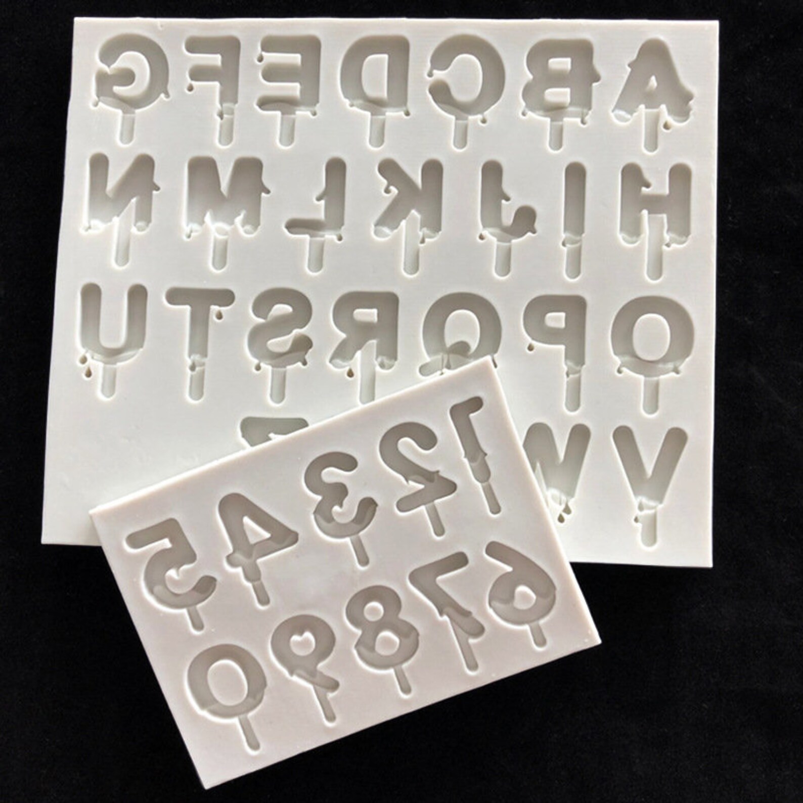 Silicone mold resin clay alphabet letters numbers mold decor Etsy