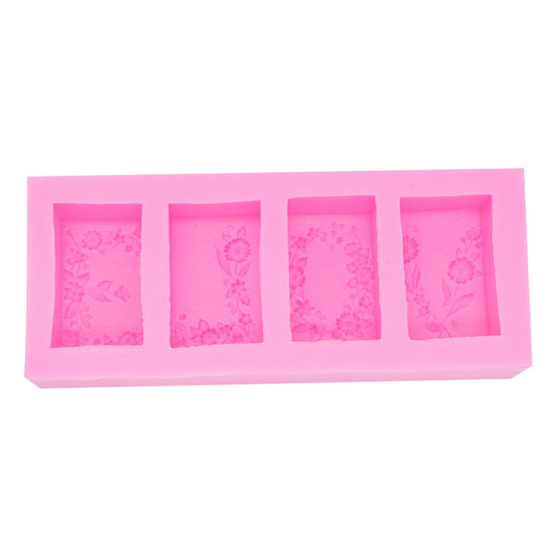 silicone mold resin clay flower patter soap mold decor for chocolate cake baking tools