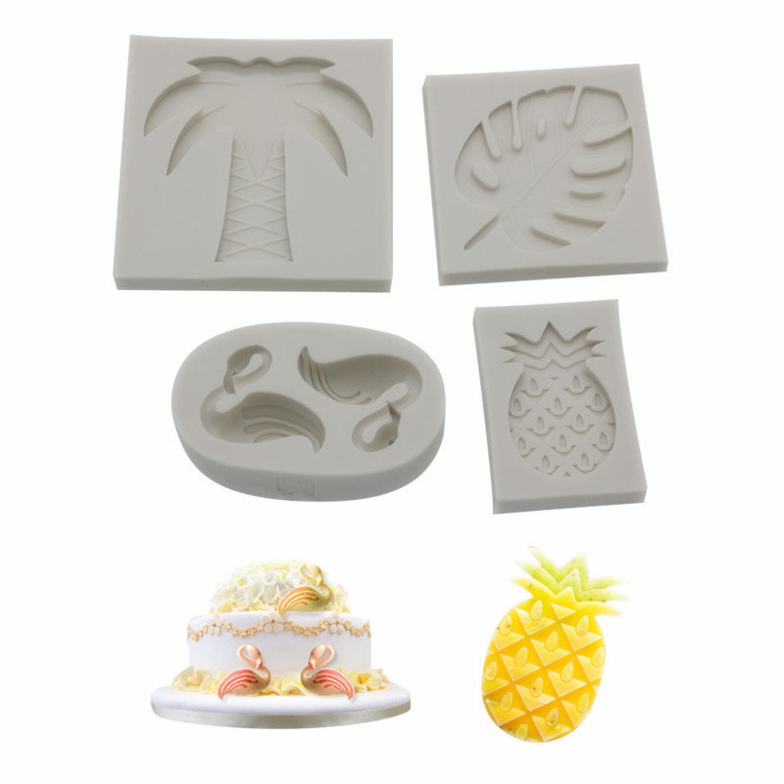 Silicone mold resin clay pineapple palm tree mold decor for Etsy