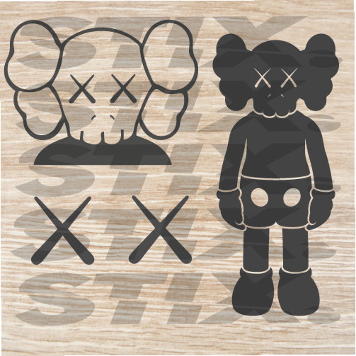 Kaws Sticker Vinyl Decal Svg / Dxf / Ai File Etsy Denmark