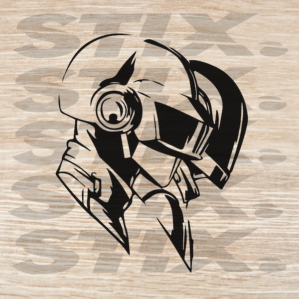 Daft Punk Vinyl Decal svg / dxf / png