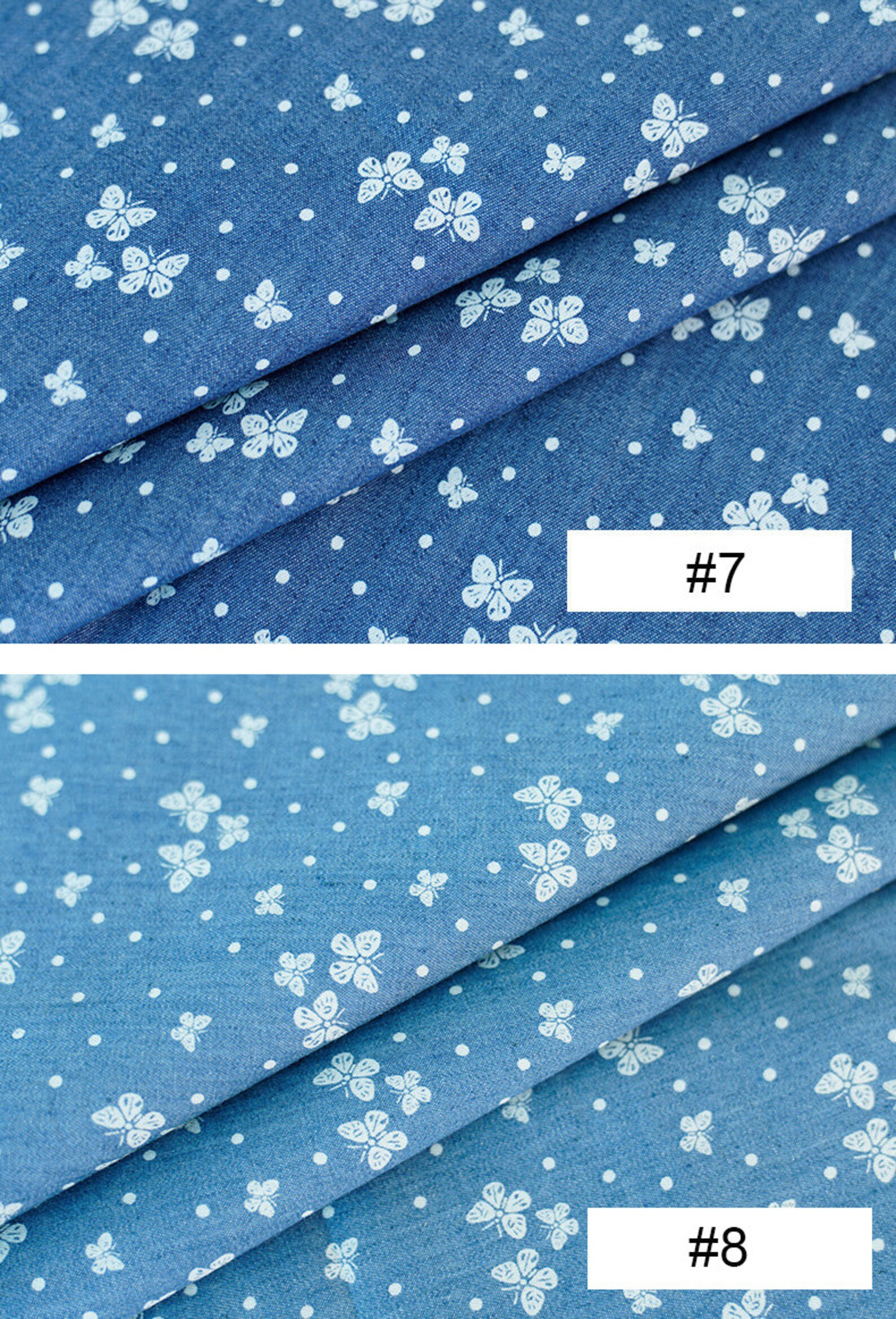 Denim Fabric by the Yard Printed 200gsm Width 59 Inch Etsy