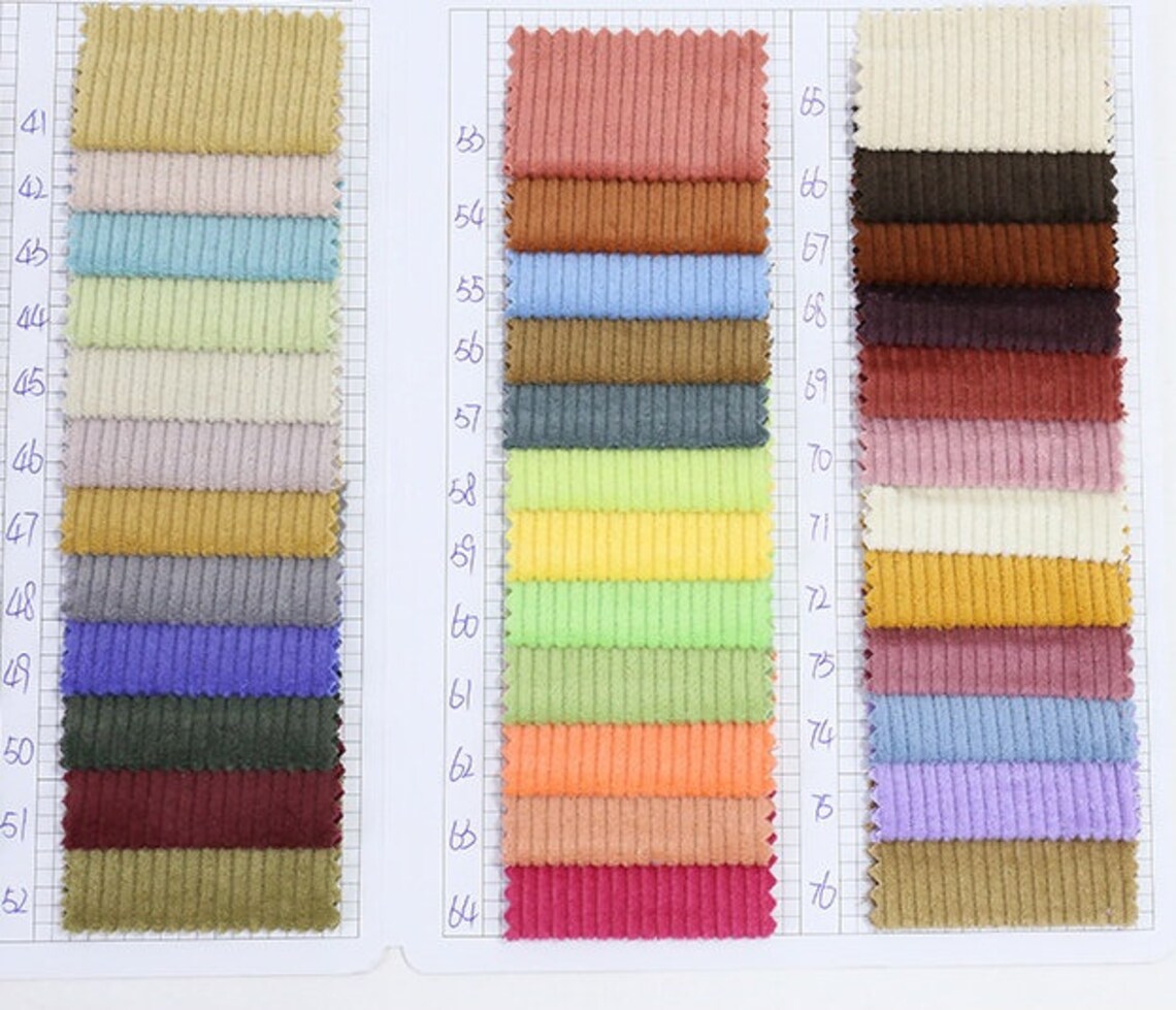 Cotton Corduroy Fabric by the Yard Corduroy Fabric 8 Wale Etsy