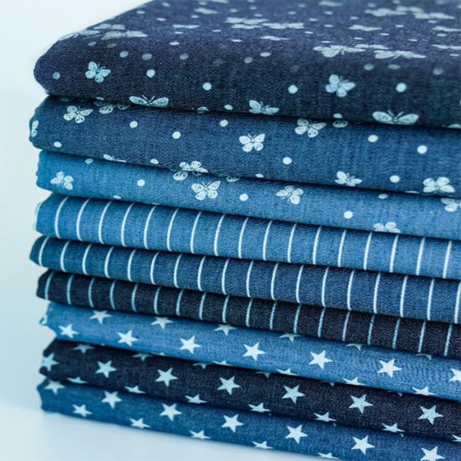 Denim Fabric by the Yard Printed 200gsm Width 59 Inch Etsy
