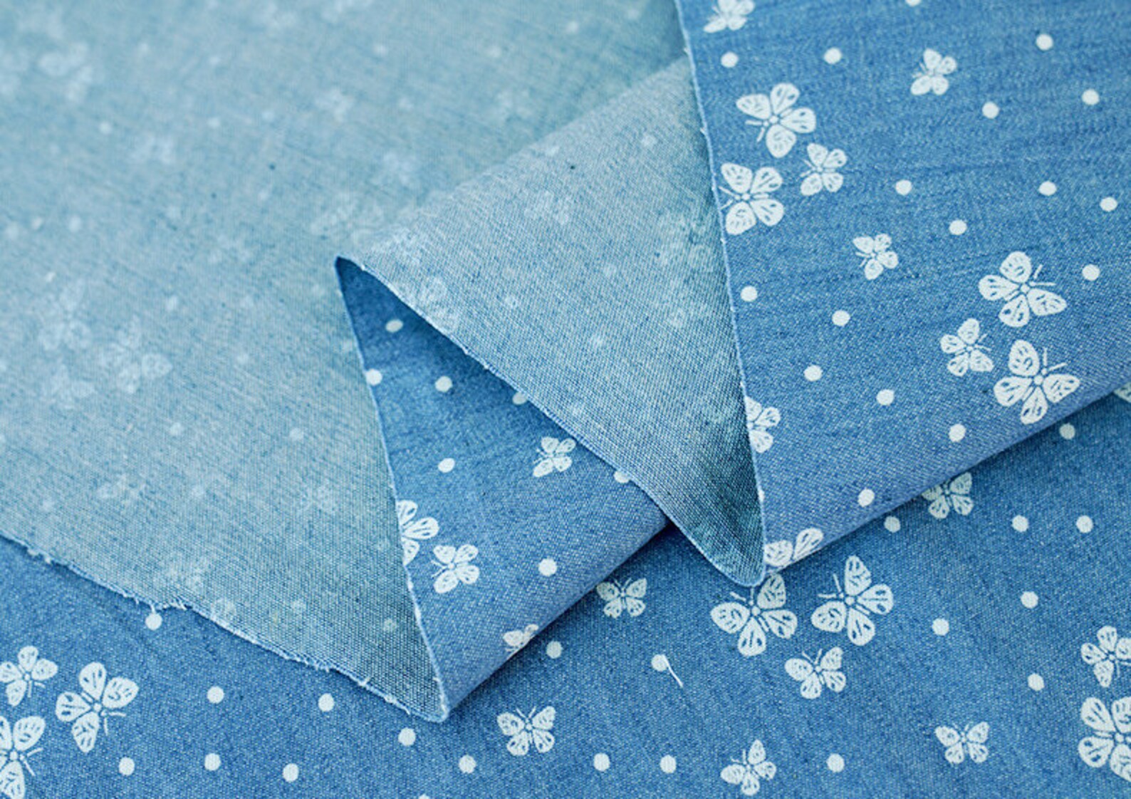 Denim Fabric by the Yard Printed 200gsm Width 59 Inch Etsy