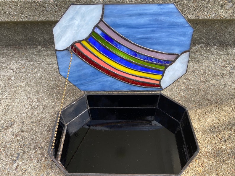 Stained Glass Rainbow MemoryJewelry Box