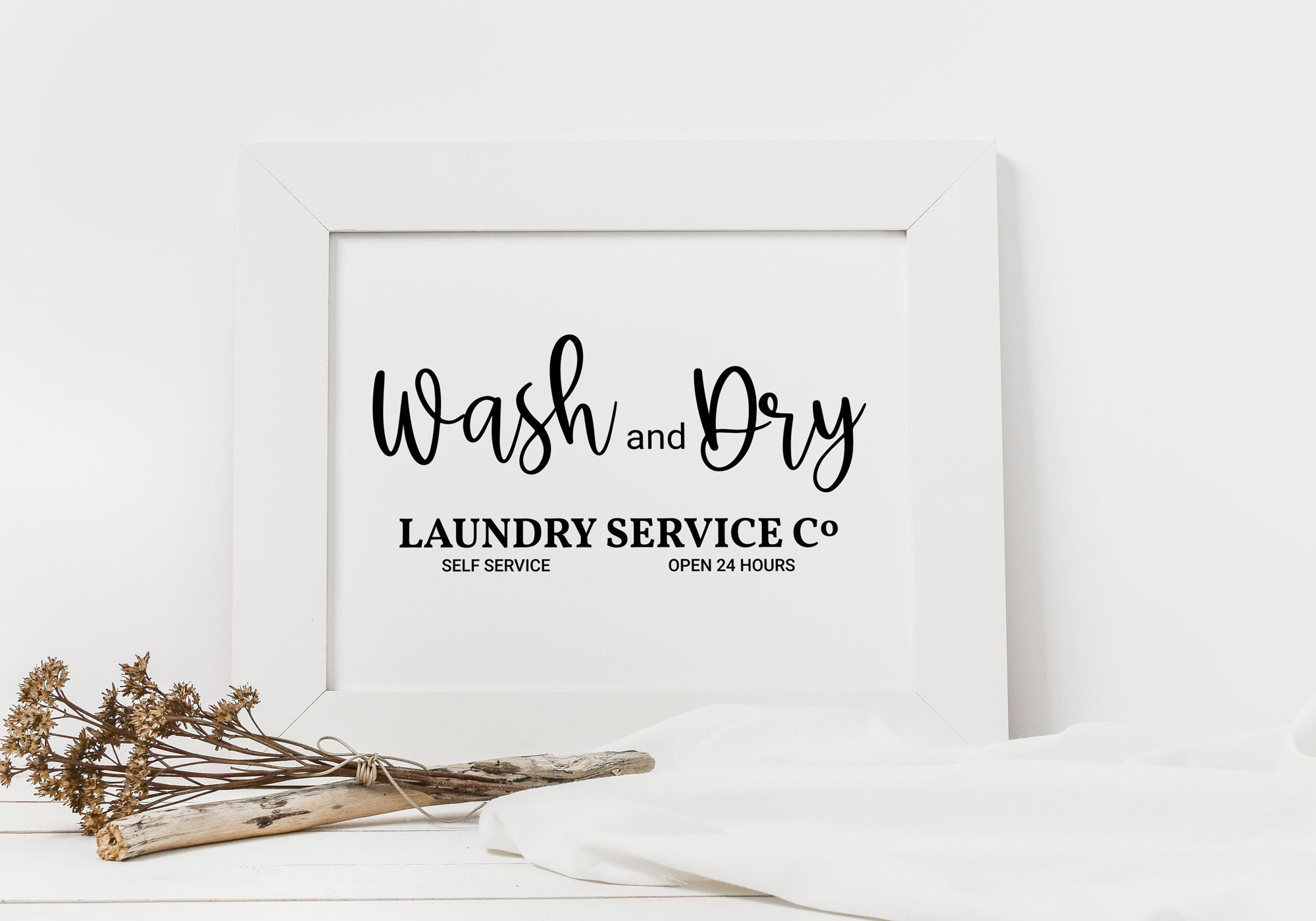 Laundry Room PRINTABLE Art Wash and Dry PRINT Laundry - Etsy