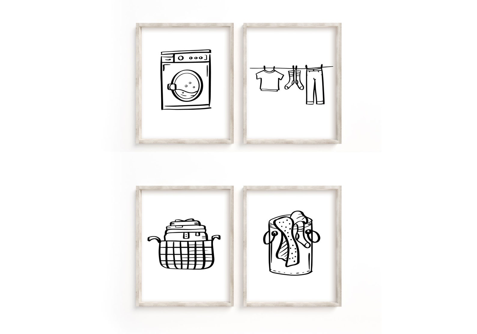 Printable Wall Art for the Laundry Room. Wash Dry Fold Etsy
