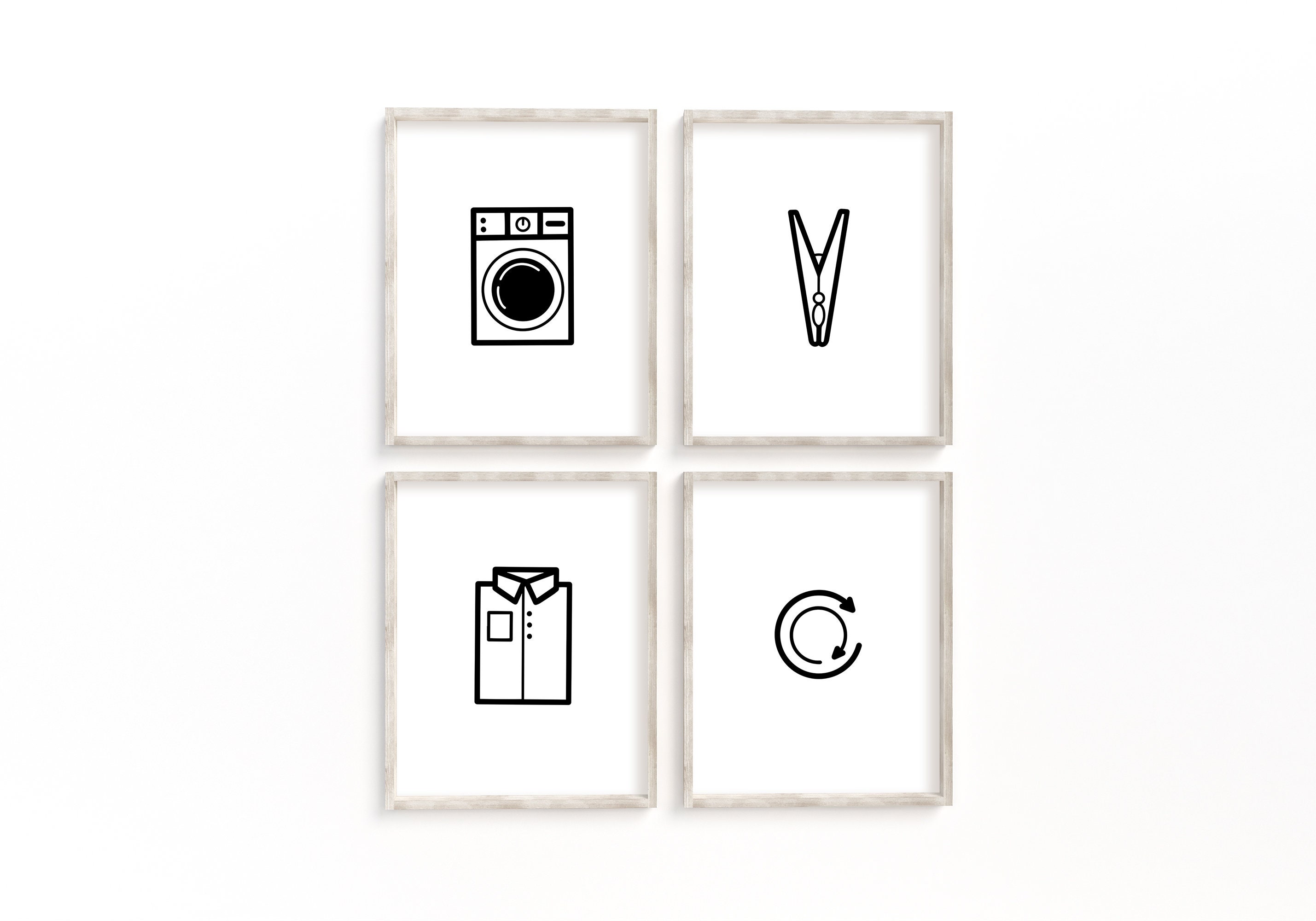 Wash Dry Fold Repeat 4 Printables for Laundry Room Utility - Etsy