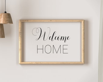 Welcome Home Print,  Welcome Home Banner,  Welcome Home Sign, Entryway Print, Welcome Home Printable. Instant download