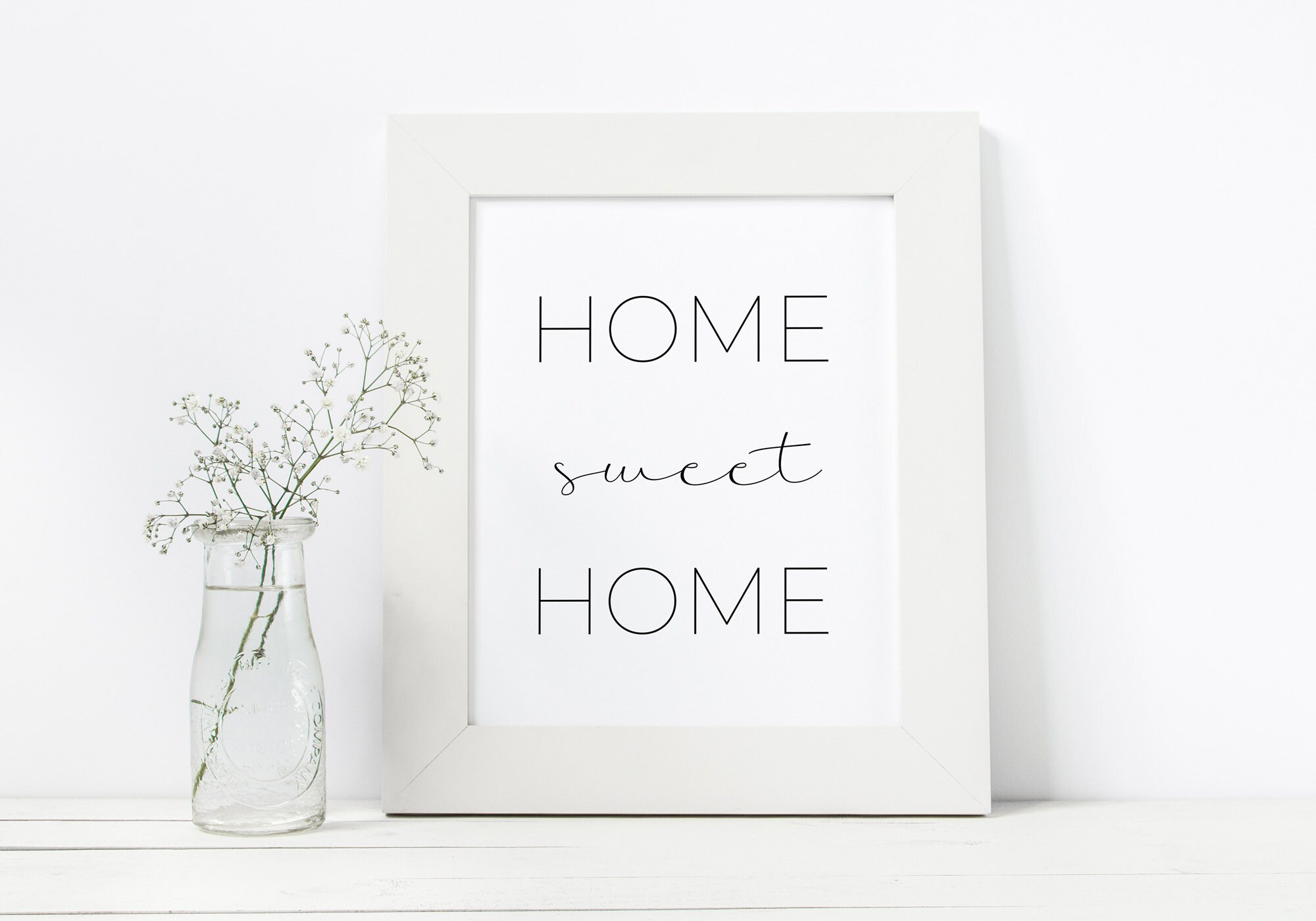 Sweet Home Printable, Wall Decor Scandinavian, Living Room Wall Art ...