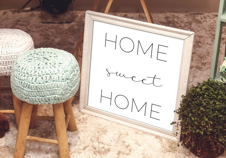 Sweet Home Printable, Wall Decor Scandinavian, Living Room Wall Art ...