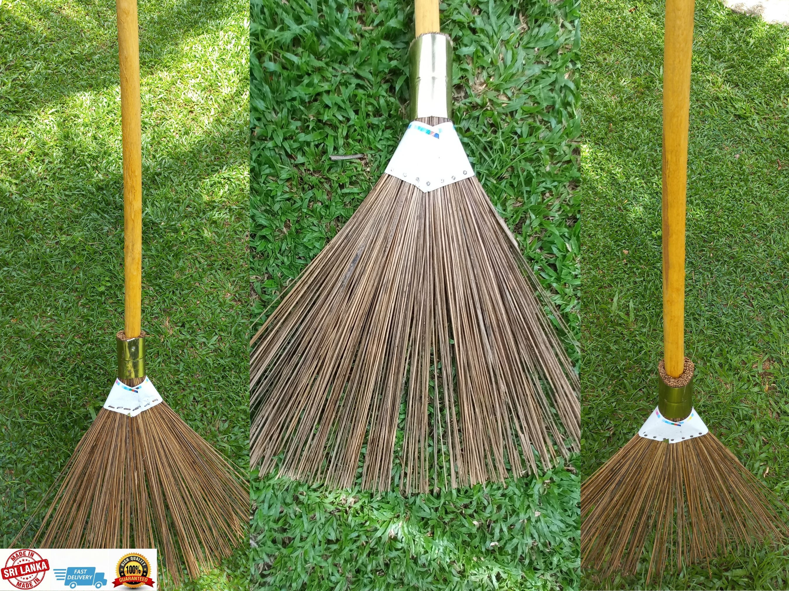 Eco Outdoor Brooms, Natural Coconut Garden Yard Broom Traditional