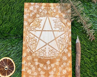 The Green Witch - 5.75x9in. Handmade Sketchbook/Journal | grimoire, book of shadows, coptic bound journal, dream journal, bullet journal