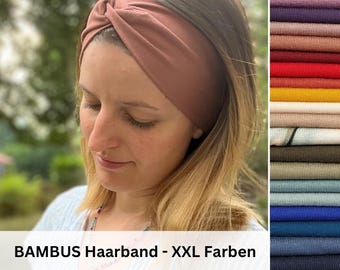 BAMBOO bandeau hairband, narrow or wide, custom-made, breathable and temperature-regulating, comfortable in both warm and cold weather
