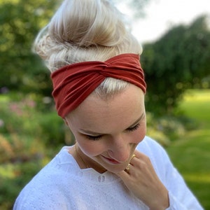 Bandeau Haarband in über 100 Farben, leichtes Sommer Haarband, 2 Tragemöglichkeiten, Einlagig Nahtlos, Sport Freizeit Stirnband Bild 8