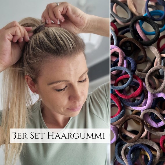 Set of 3 Soft and Elastic Hair Ties Ponytail Holder Ponytail Holder Gentle on Hair No Split Ends Etsy