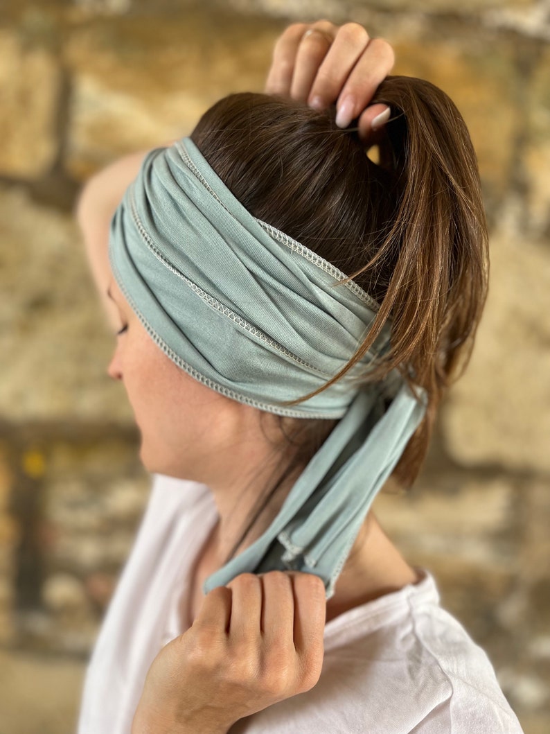 BAMBUS Cuty Bindehaarband in 18 Farben, Bestseller Haarband zum selber binden, ideal für Sommer und in der Freizeit, leichter Glanz Bild 7