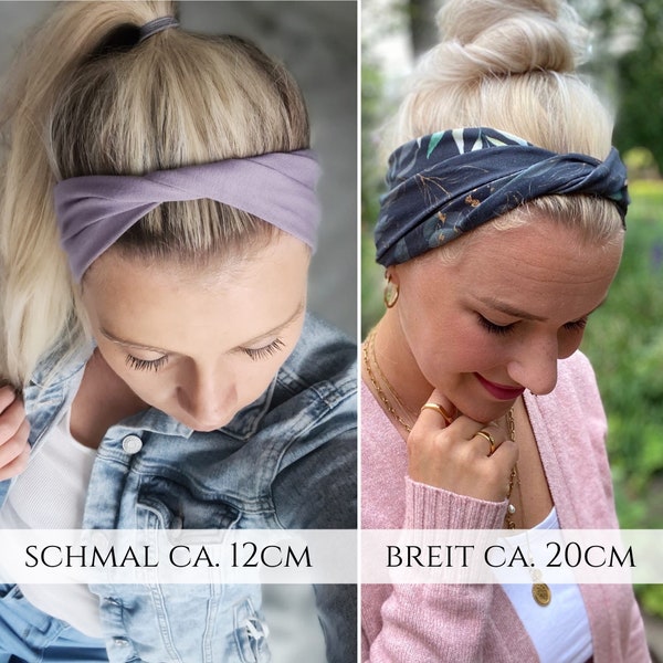 Roatit hairband in over 100 colors, light summer hairband, 2 wearing options, single layer seamless, sports and leisure headband