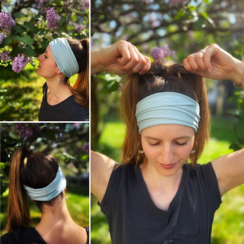YOGA Haarband in über 100 Farben, leichtes Sommer Haarband, Unisex für Frauen und Männer, Einlagig Nahtlos, Sport Freizeit Stirnband Bild 8