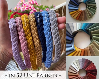 geflochtenes Haarband, Workout Haarreifen, XXL FARBAUSWAHL, Haarkranz, Braided Headband, unisex, Multifunktional, Maßanfertigung