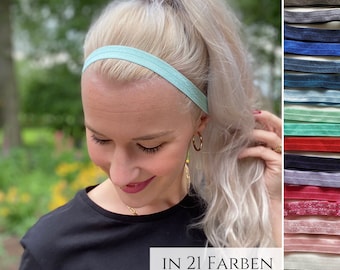 Minimalistisches Sport-Haarband – elastisch, 17 mm, vielseitig, 21 Farben, Alltag, Sport, Geschenk-Set,  Artikel Nr. 1226476697